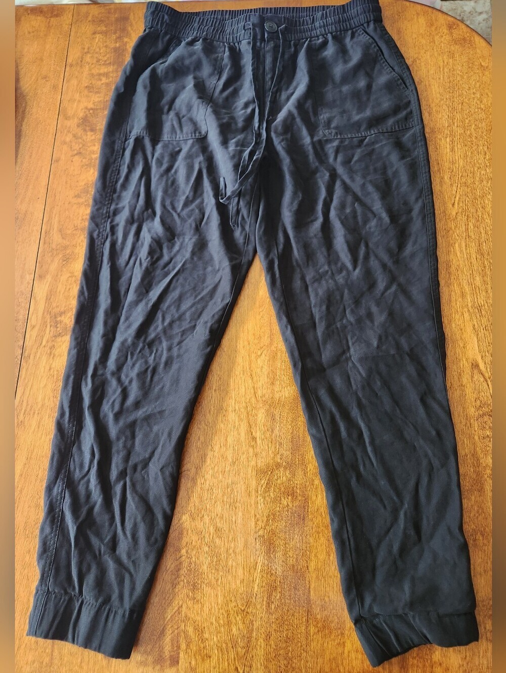 Tahari Black Drawstring Utility Joggers Size L Gorpcore Indie Sleeze Normcore