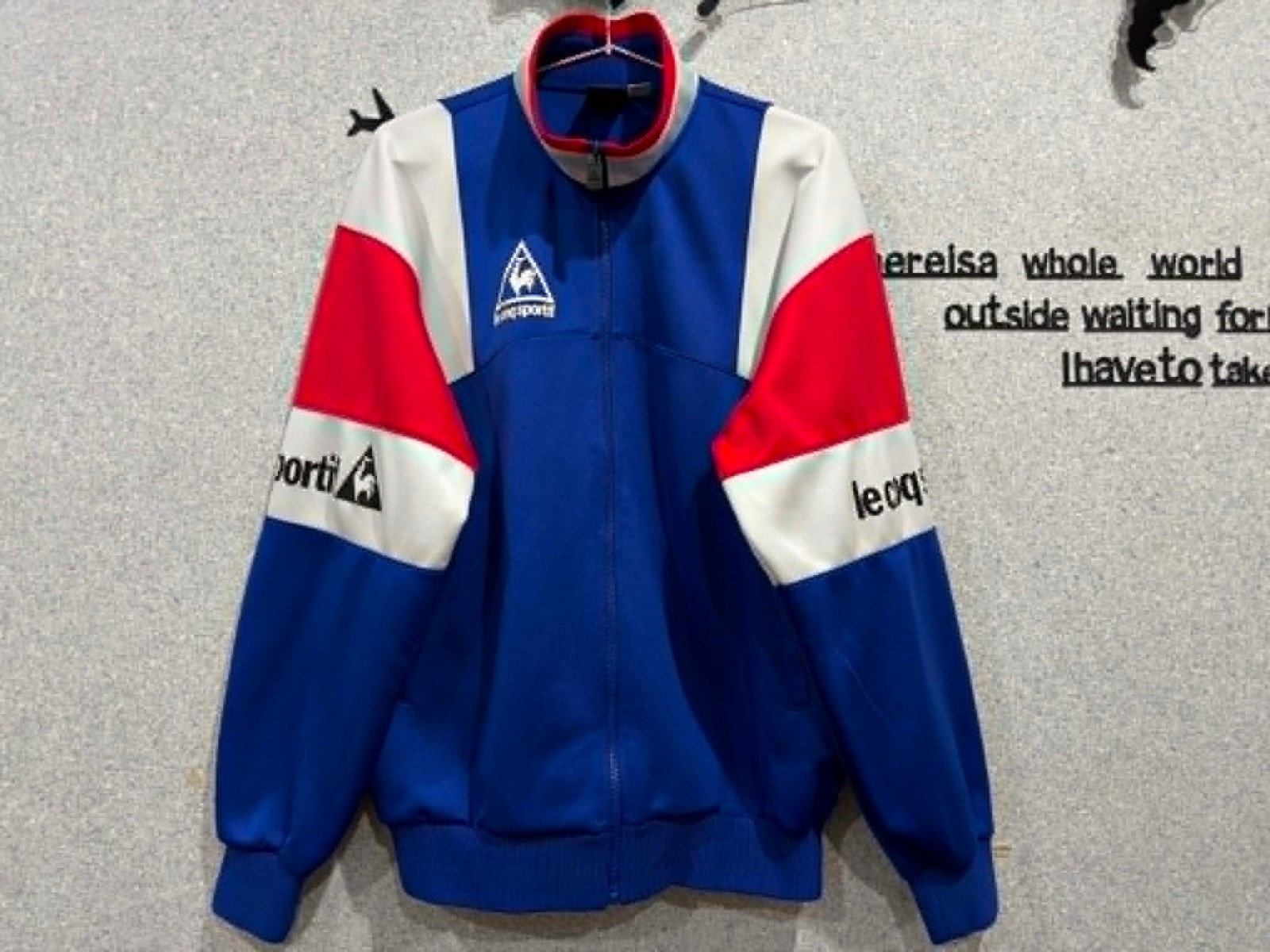 Vintage 90s Le Coq Sportif Track Jacket Tricolor Made in Japan QS-5064 Retro