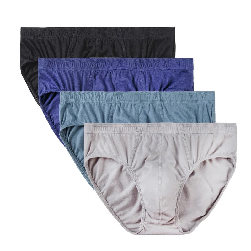 4PCS Men’s 100% Cotton Briefs Breathable Comfortable Underwear XL-5XL