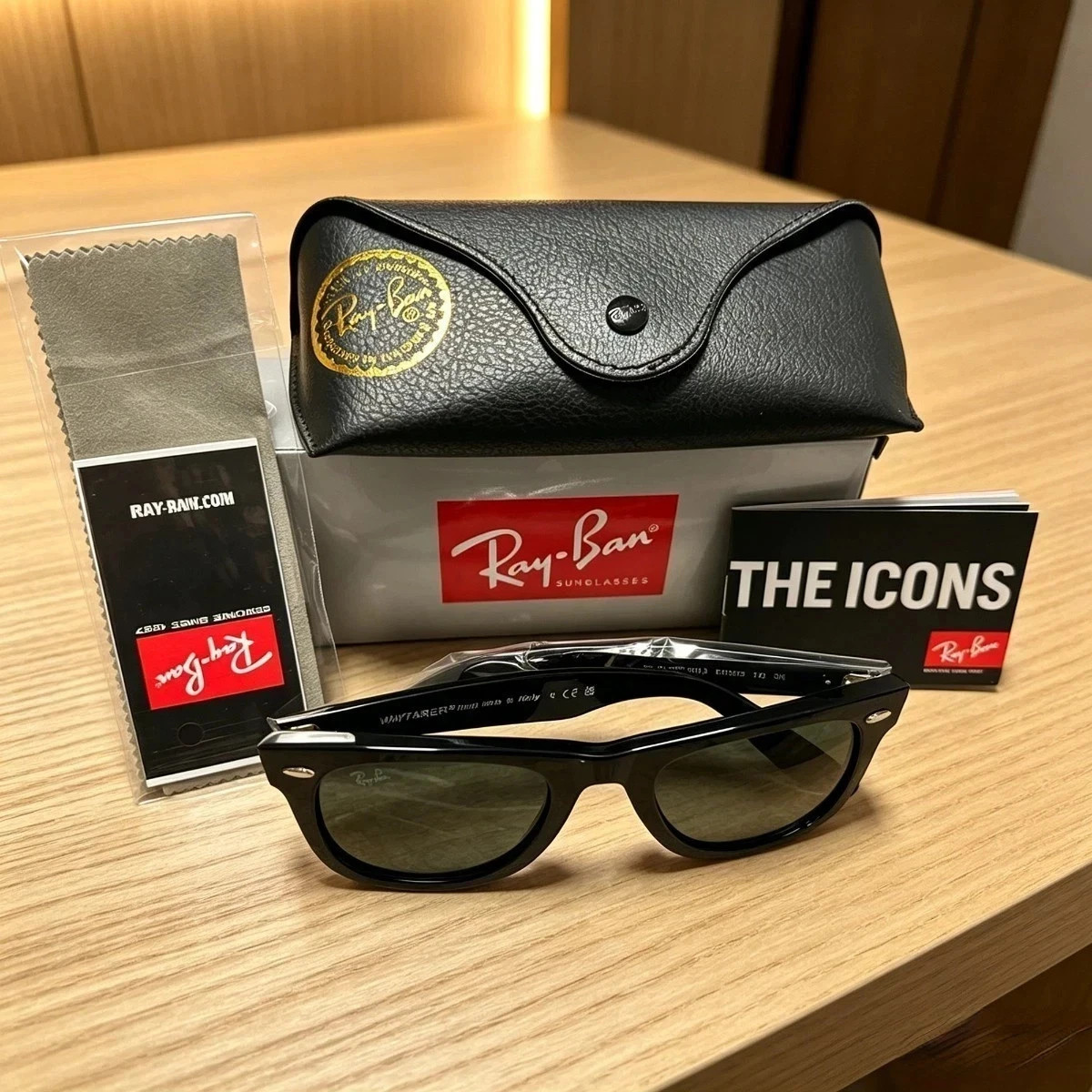Ray-Ban RB2140 Wayfarer Classic Sunglasses Sunglass Black Frame Black Lens 50mm