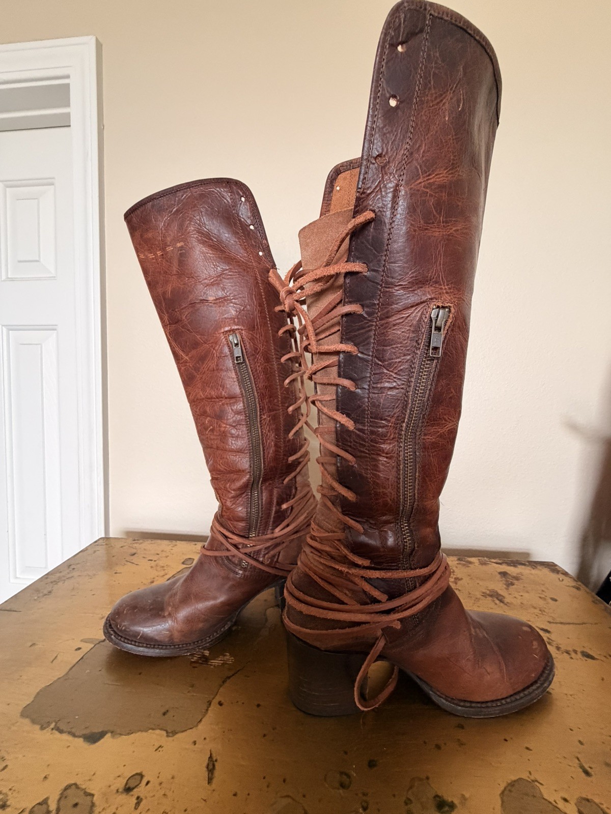 Freebird Coal Boots Size 8 Tall Riding Boots