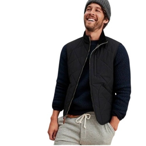 J Crew Sussex Quilted Vest Black Puffer Diamond Classic Preppy Gorpcore M