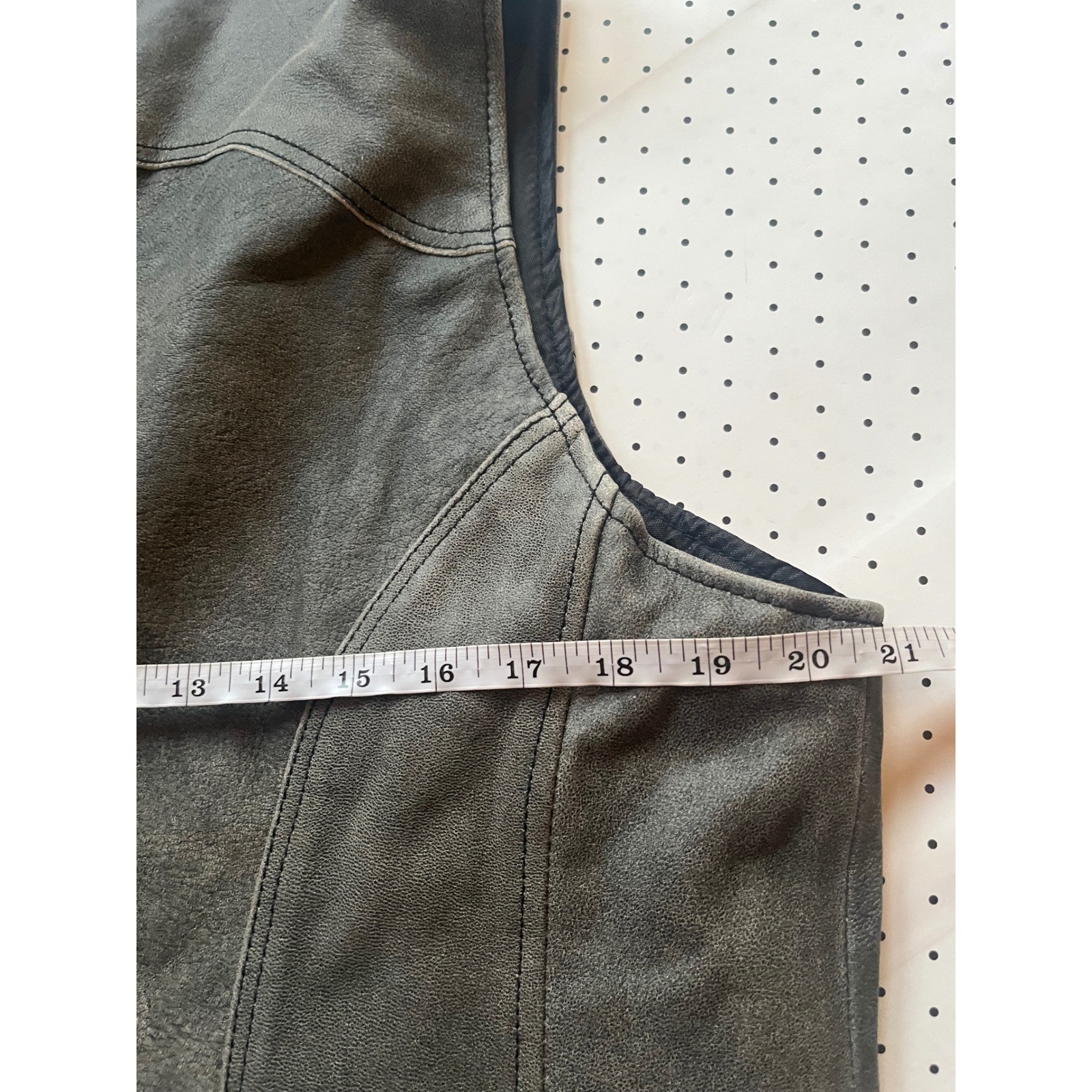 Milwaukee Leather Distressed Gray Racing Stripe Moto Vest 3XL Womens Mens Biker
