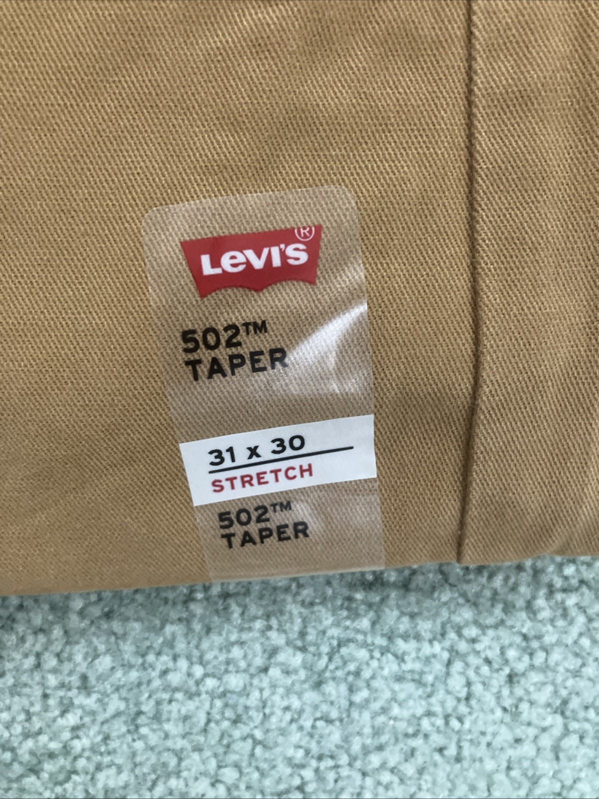 NWT Men’s Levis 502 Taper Stretch Caraway Soft Wash Jeans Size 31”x30”