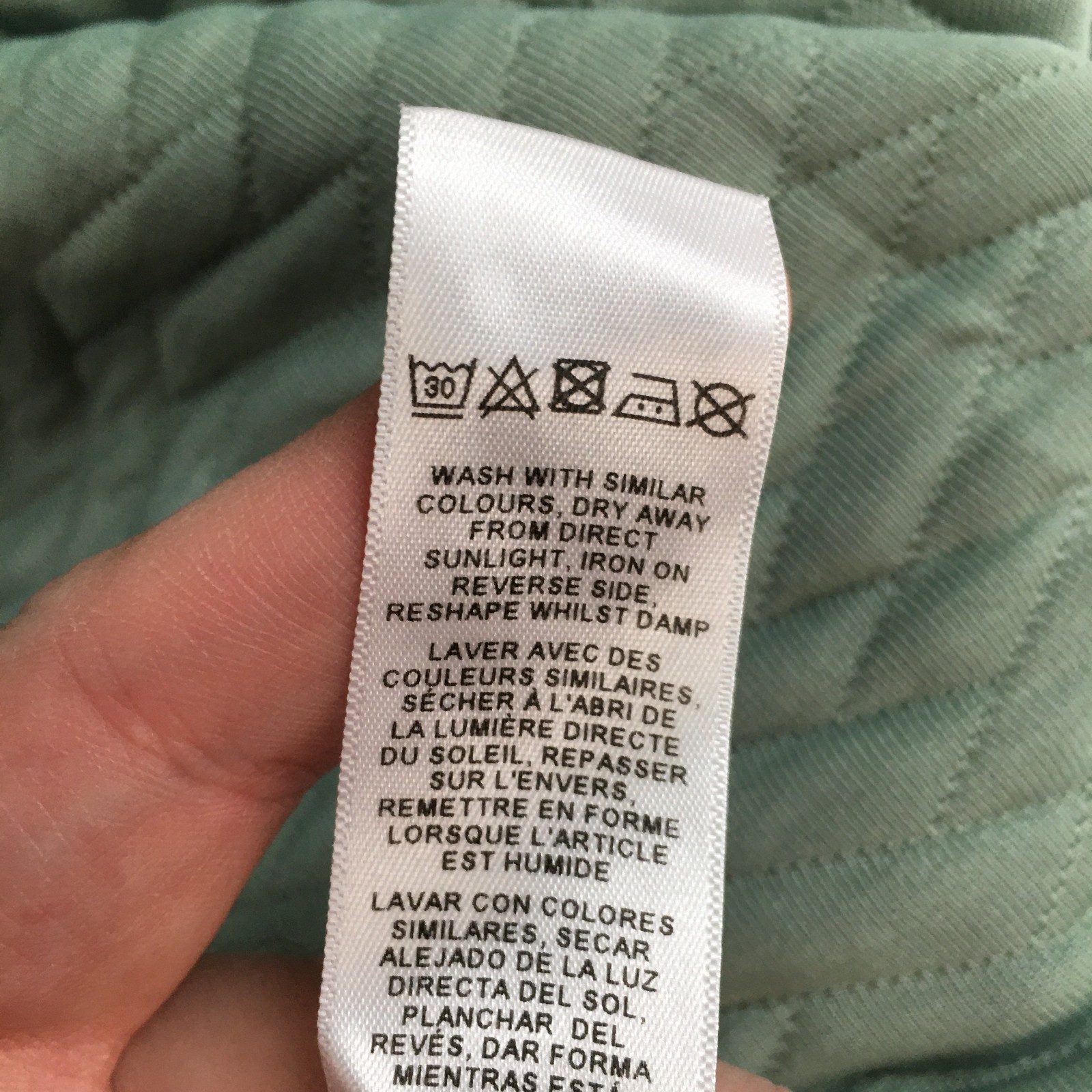 ASOS Sweatshirt Womens XS Extra Small Sage Mint Green Quilted Reverie Pullover