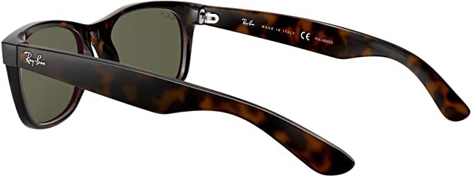 Ray-Ban New Wayfarer Tortoise / Green Polarized 52mm Sunglasses RB2132 902/58 52