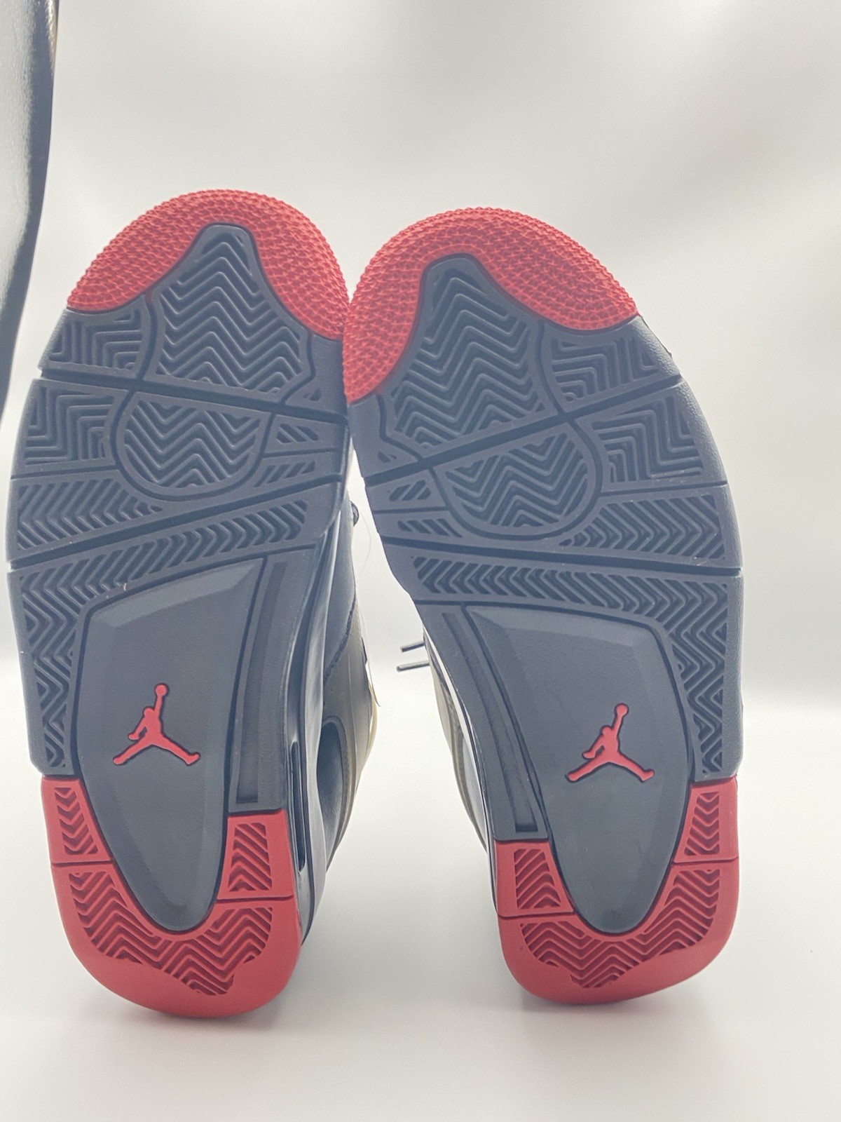 Nike Air Jordan 4 RM Low Top Lace-Up Sneakers Black/Gray/Red Extra Laces