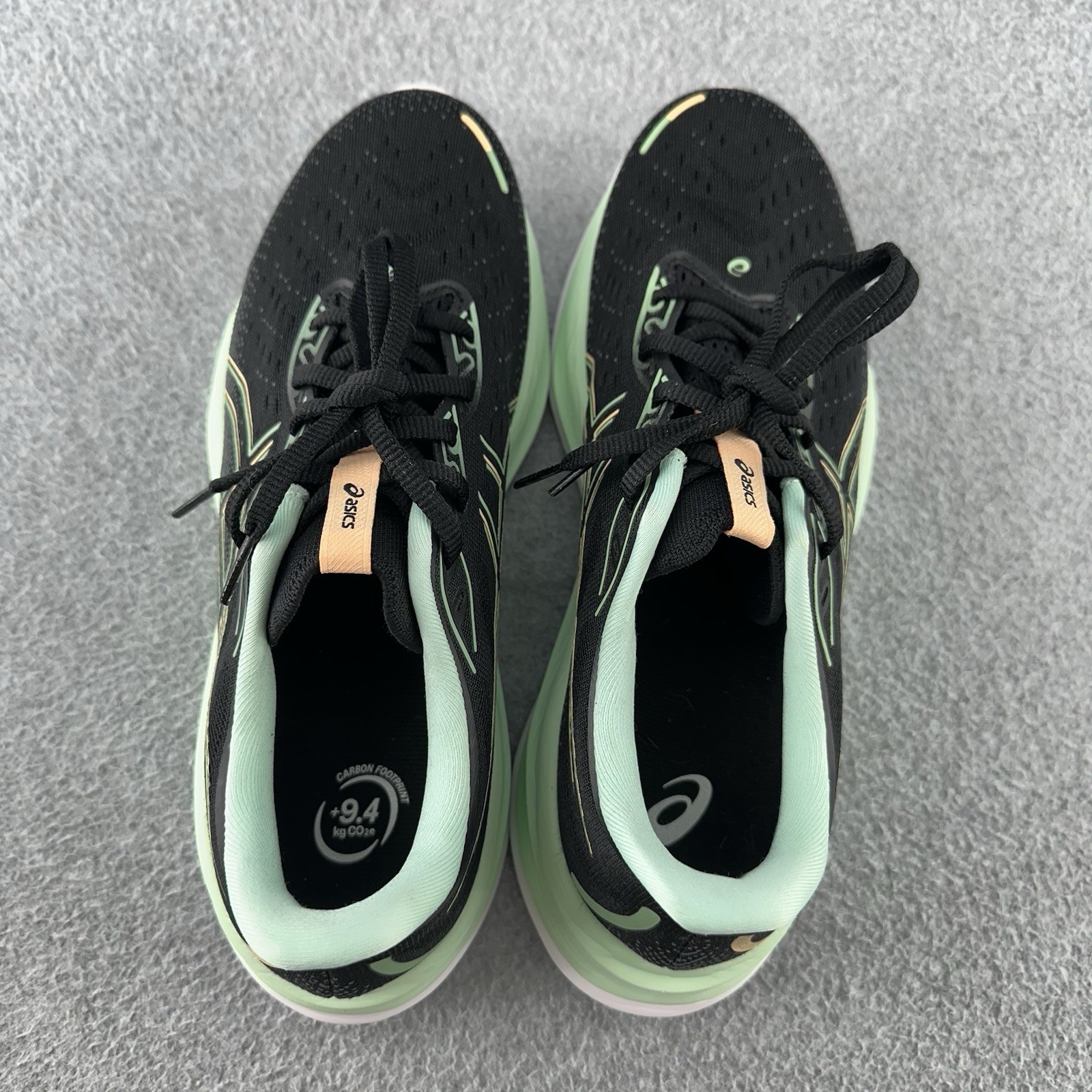 Asics Gel Cumulus 26 Womens Size 9.5 Black Mint Athletic Running Shoes Sneakers