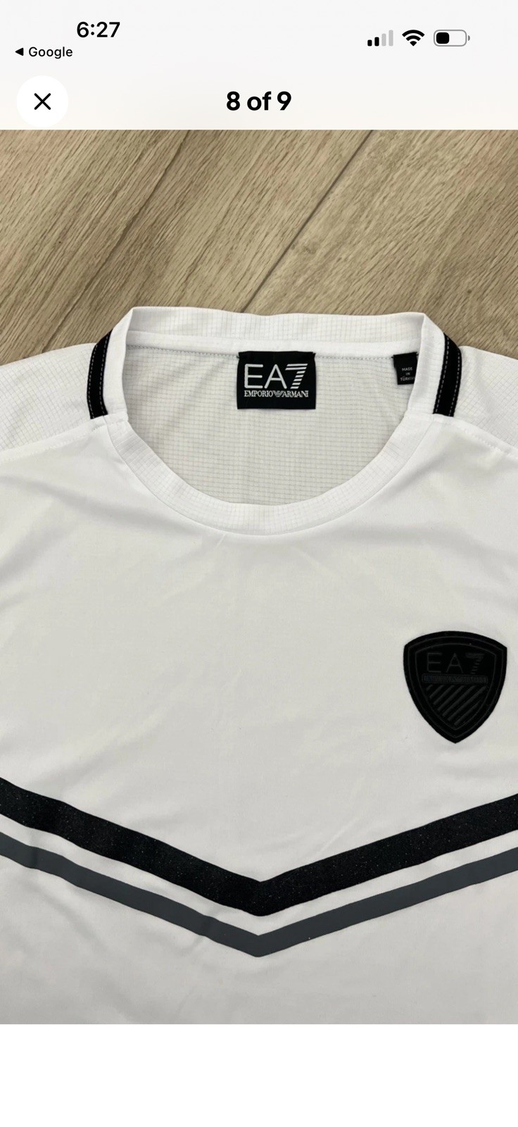 Emporio Armani EA7 Men’s White Dynamic Athlete Jersey Tee T-Shirt XXL