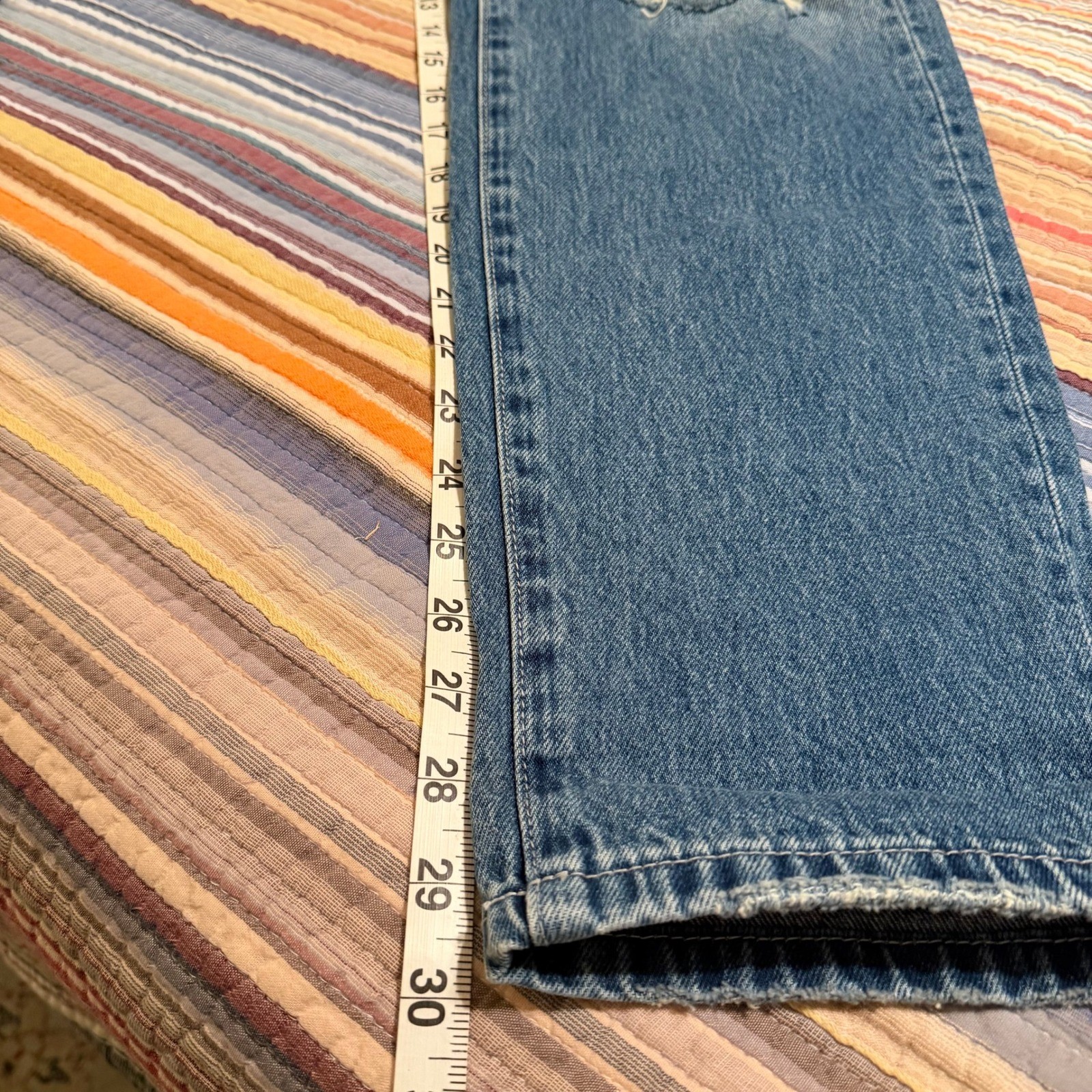 Bridge by Gly Mom Fit Jeans Distressed Ripped Blue Denim Size 28