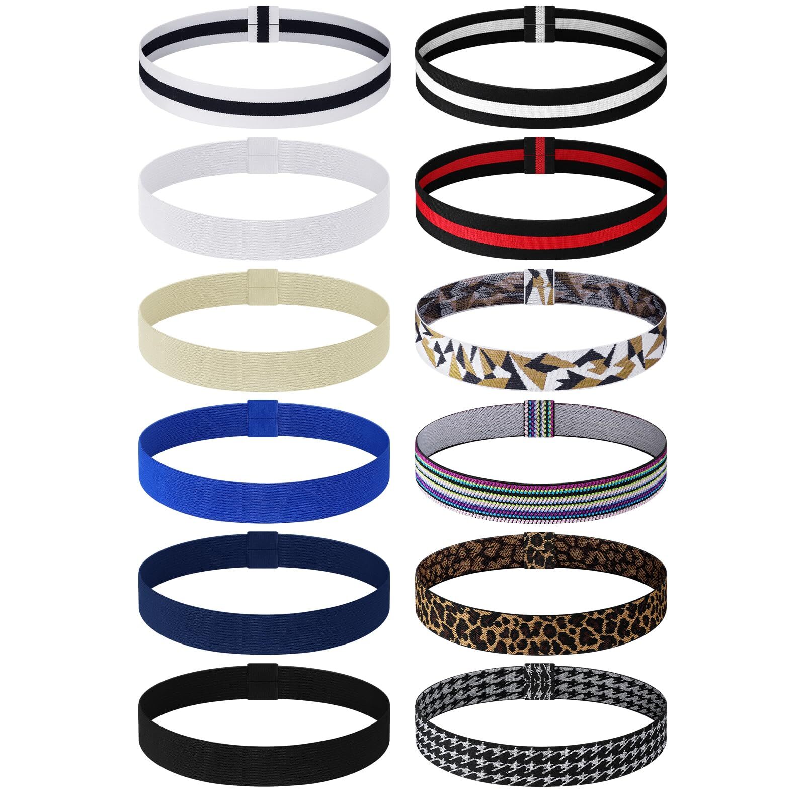 12 Pieces Stretchable Hat Band Ribbon Panama Hat Band Western Cowboy Hat Band…