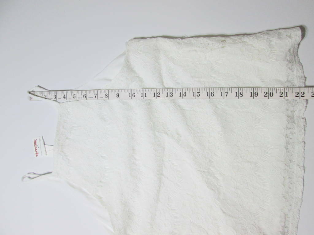 NWT T.J. Maxx Womens Size L Tank Top White Lace Floral Normal Strap Basic