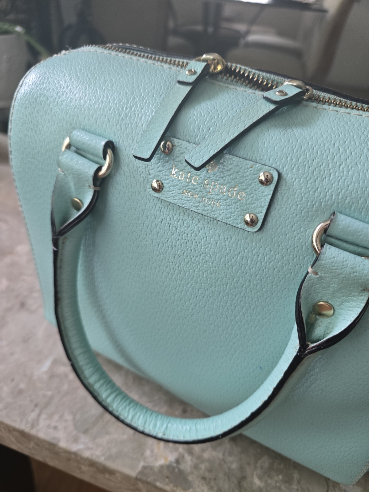 KATE SPADE “Tiffany Blue” Leather Satchel Purse