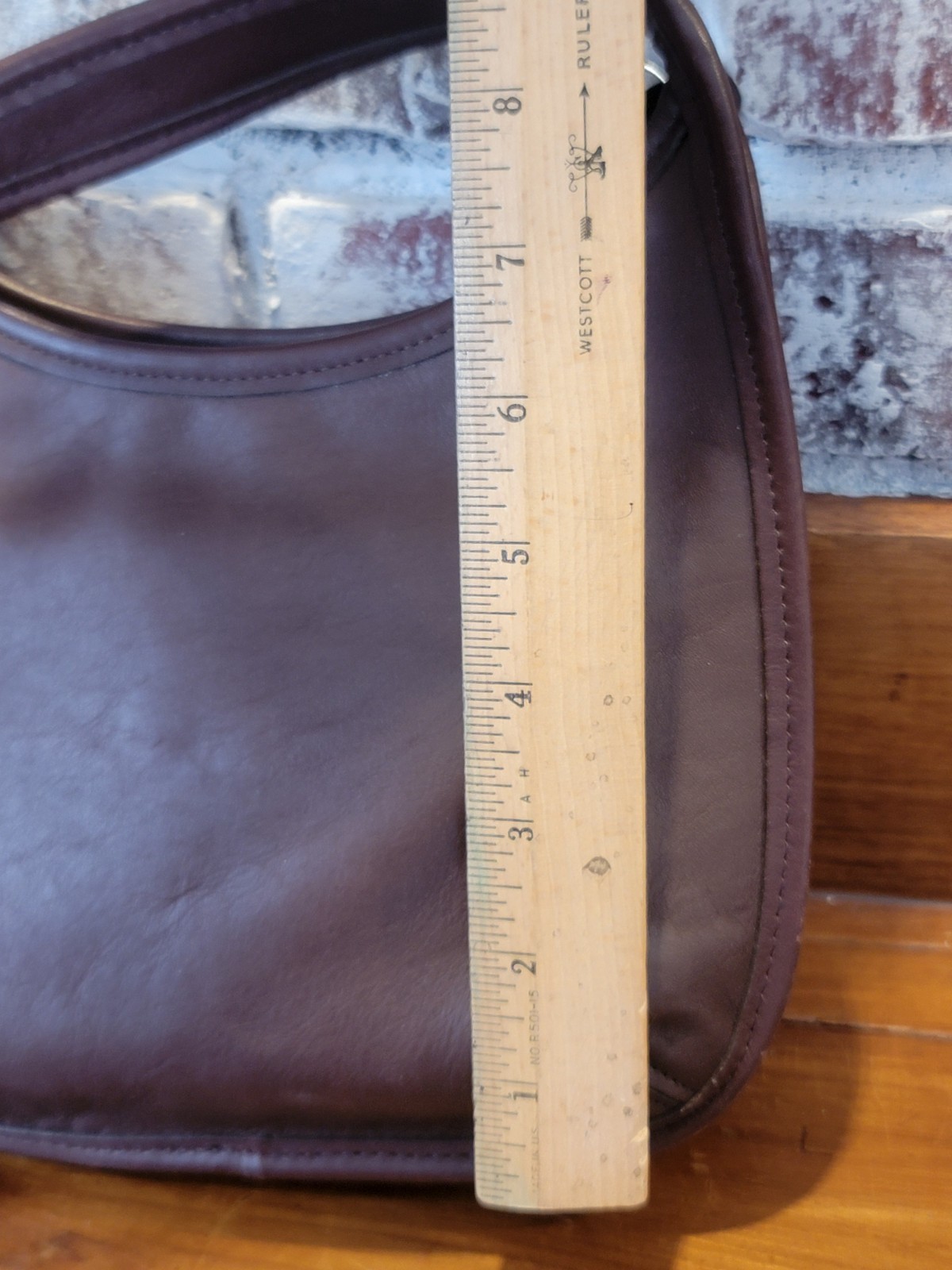 Vintage COACH Leather ERGO 9020 Mahogany Brown Mini Zip Hobo/Shoulder Bag USA