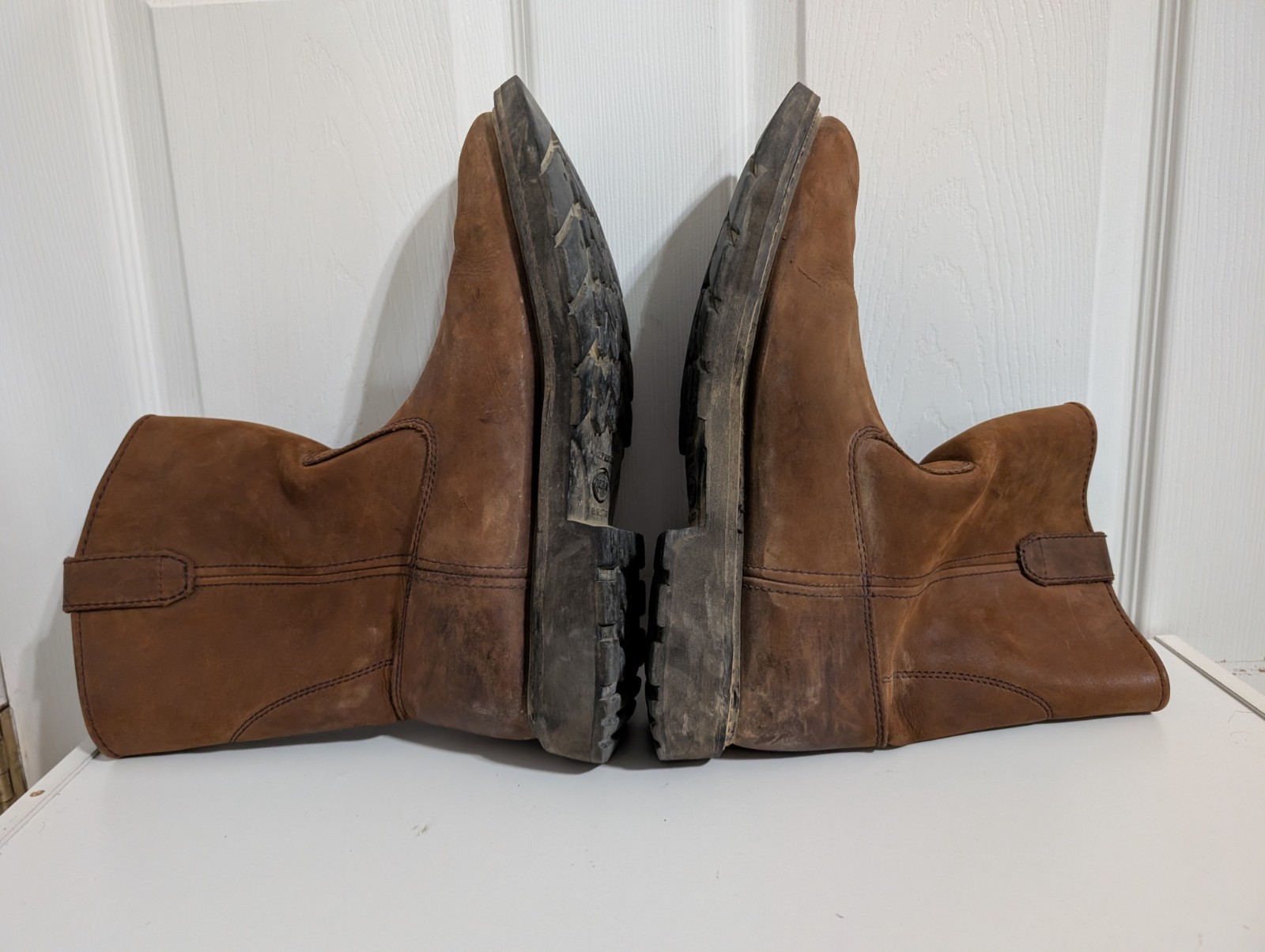 Wolverine Mens Boots Brown Wellington Leather Waterproof Size 12 EW Extra Wide