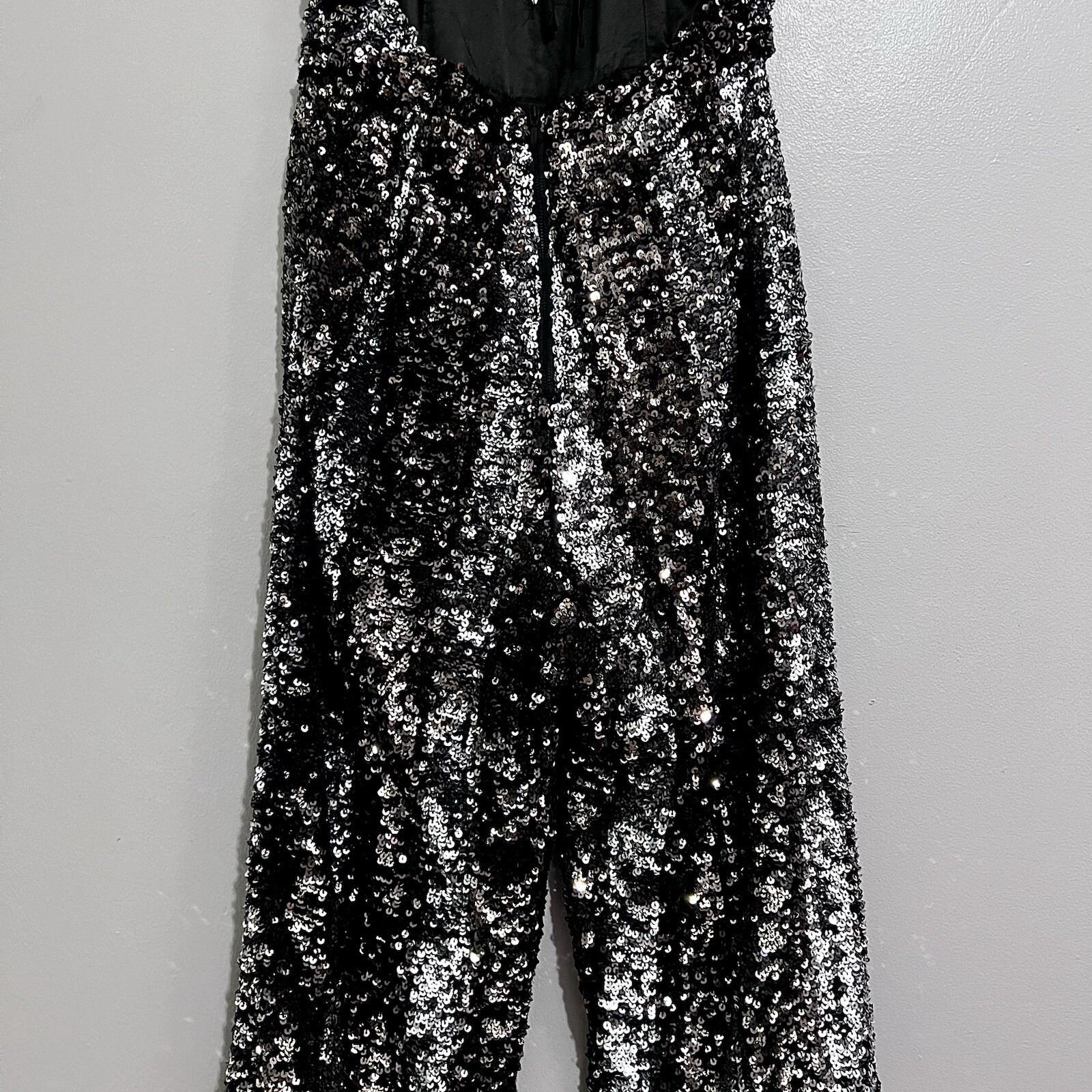 NWT Bardot Disco Barbie Silver, Champagne Gold, & Midnight Black Sequin Jumpsuit