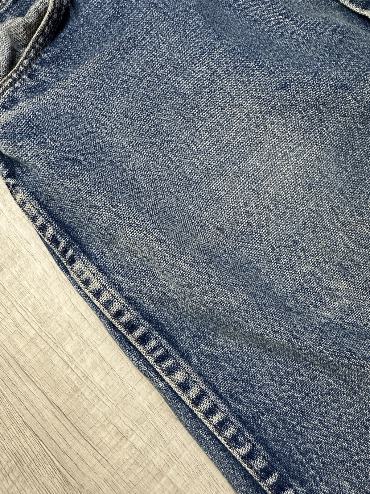 VTG Wrangler Jeans Faded Blue Western Denim US Fabric Men 36X30 (Actual 35X27.5)