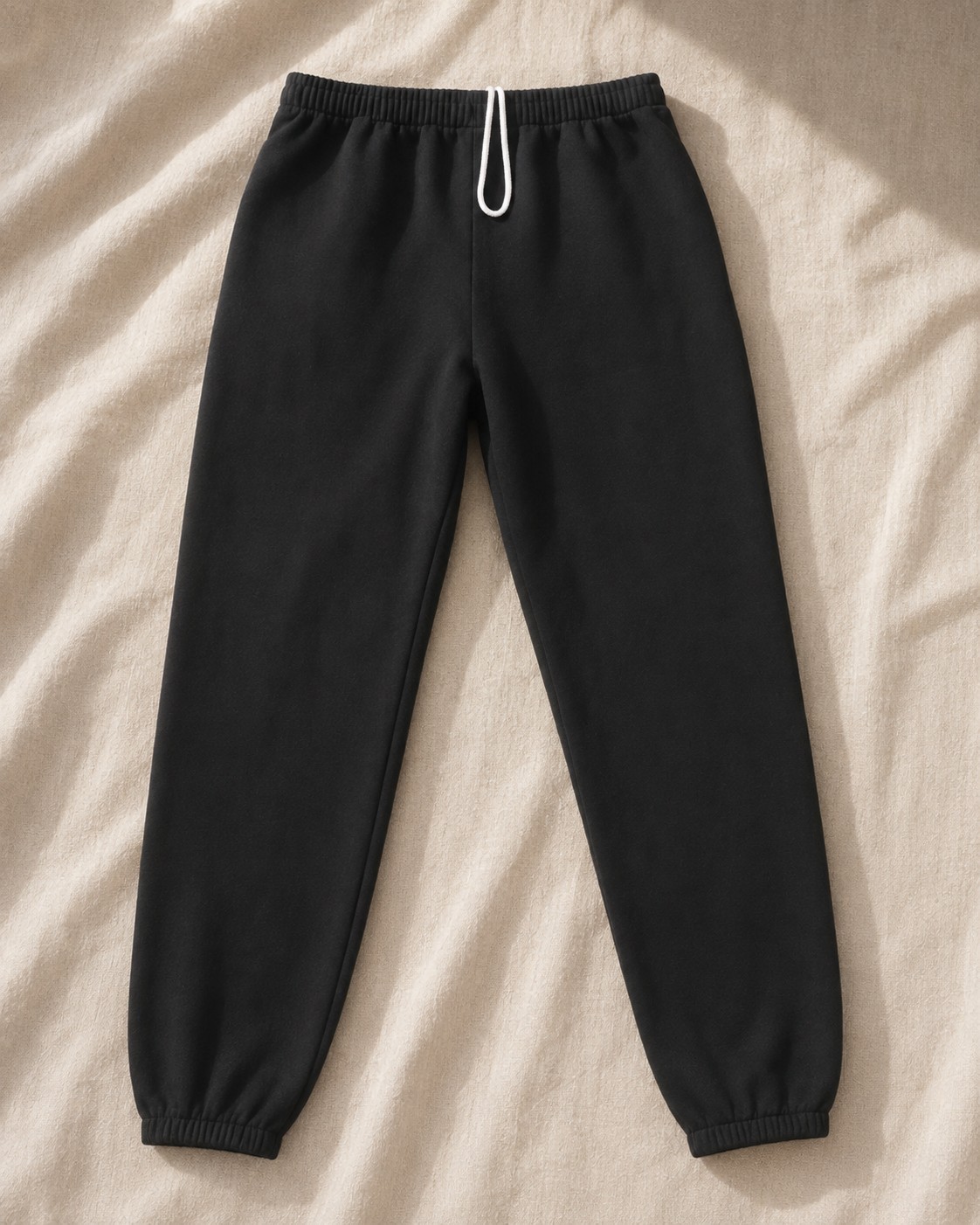 Athletic Works Men’s Black Jogger Pants Drawstring Elastic Waist Pockets M 32-34