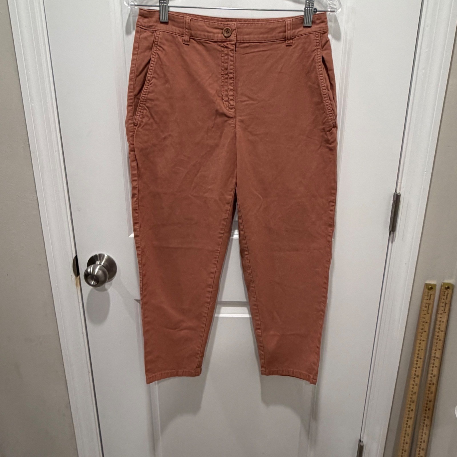 Eileen Fisher Womens Pants Organic Cotton Hemp Blend Terracotta 4P