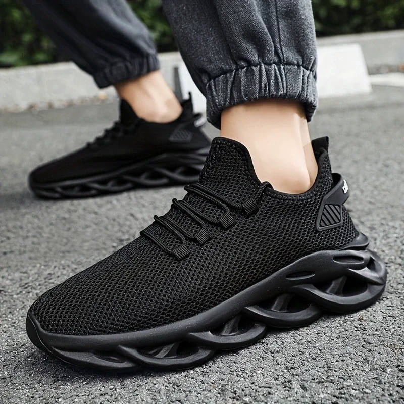 Men’s Breathable Running Shoes Lightweight Walking Sneakers Casual Gym Athletic