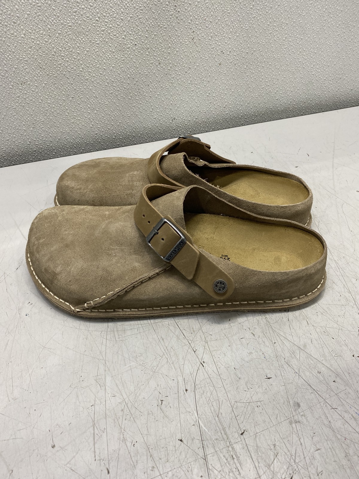 Birkenstock Lutry Premium Suede Gray Taupe Men’s Size 12