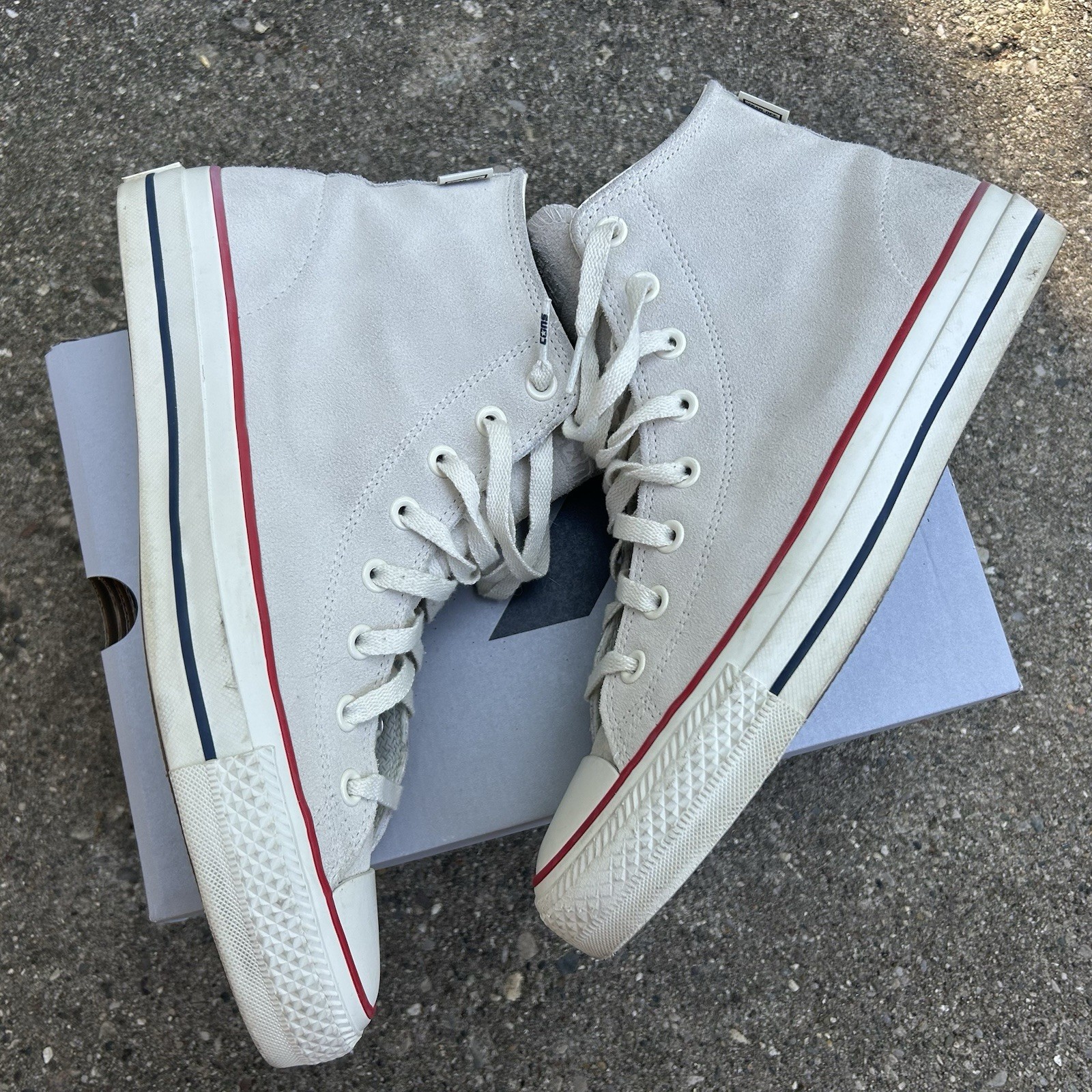 Converse Cons CTAS Pro Hi Egret Suede Mens US Size 10 Chuck Taylor Skate