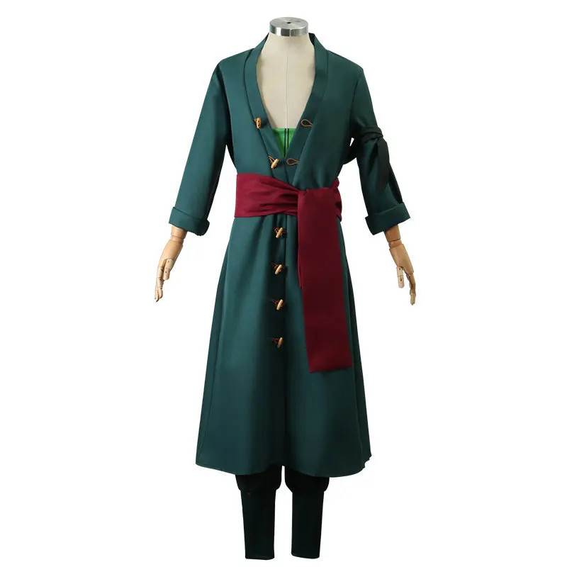 Roronoas Cosplay Costume Anime Kimono Robe Zoro Cloak Uniform Halloween Outfits