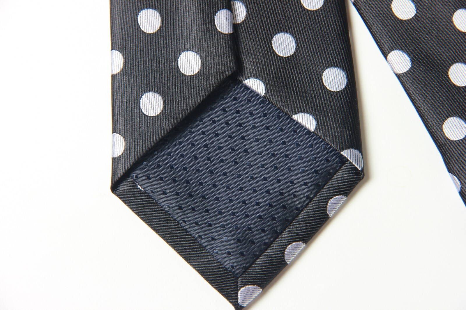 Classic Polka Dot Black White JACQUARD WOVEN 100% Silk Men’s Necktie Tie