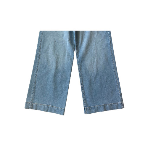 a.n.a Jeans High Rise Wide Leg Distressed Denim LT Coastal Blue Women’s Size 12