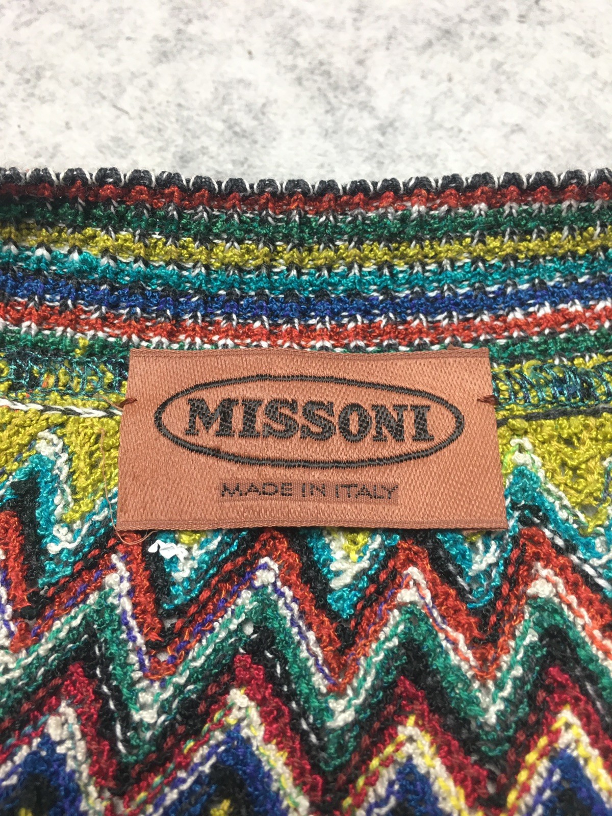 MISSONI Vintage Zig Zag Knit V-neck Sweater Size 52 IT Men XL OS