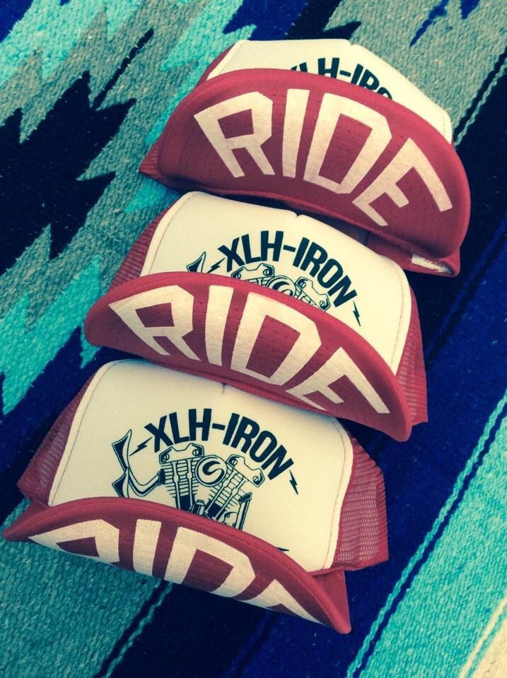 IRONHEAD sportster engine xlh trucker hat harley chopper heads chrome cover tank