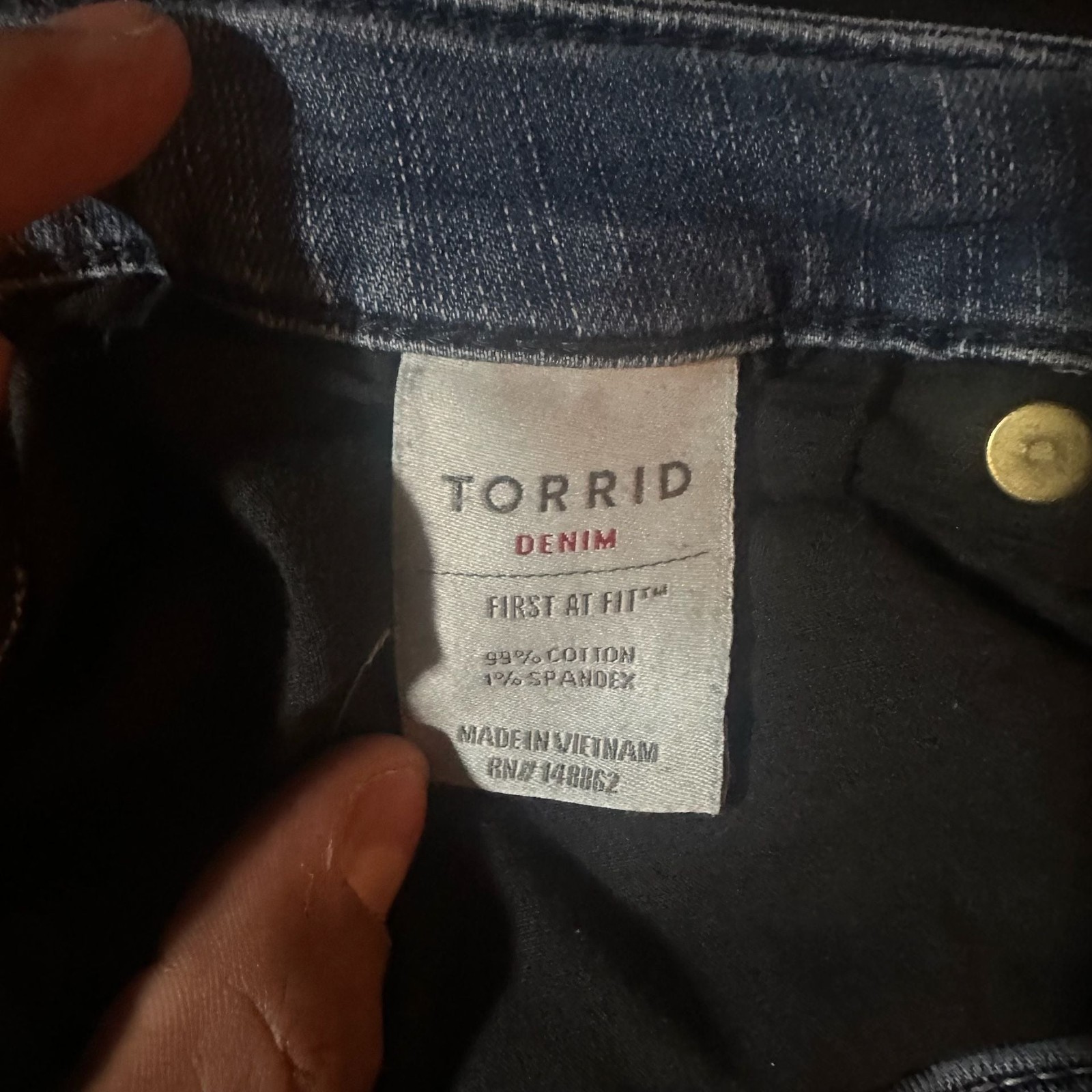 Torrid Denim First At Fit Slim Bootcut Jeans Size 12R