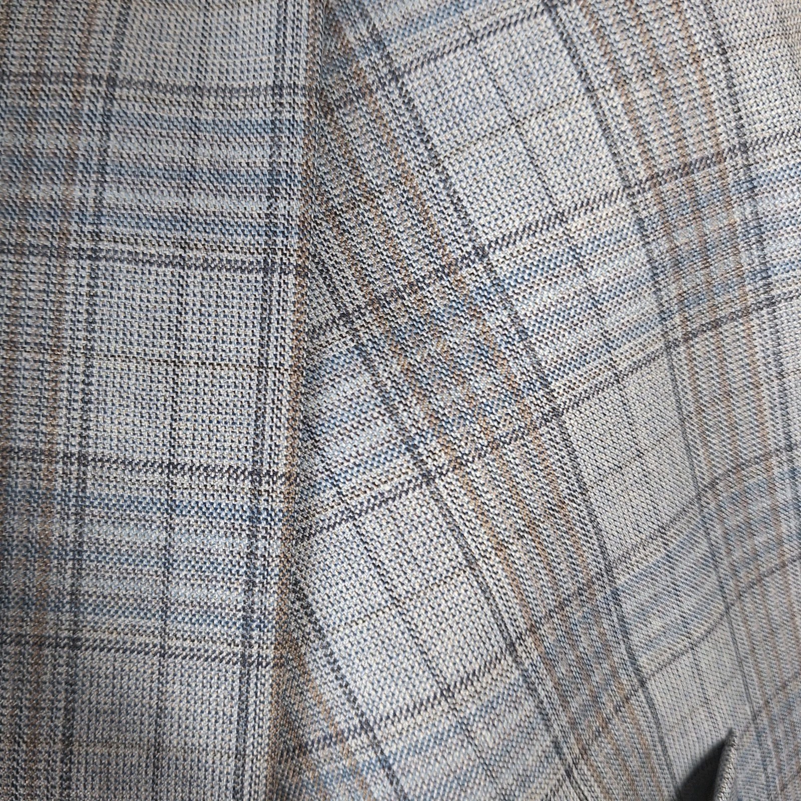 Hart Schaffner Marx Sport Coat Jacket Mens 52R Light Gray Plaid Wool Chicago VL