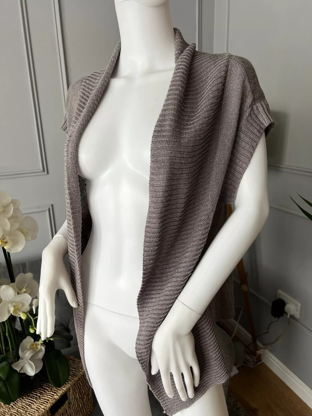 White Company cardigan Open front Size S Linen Viscose blend