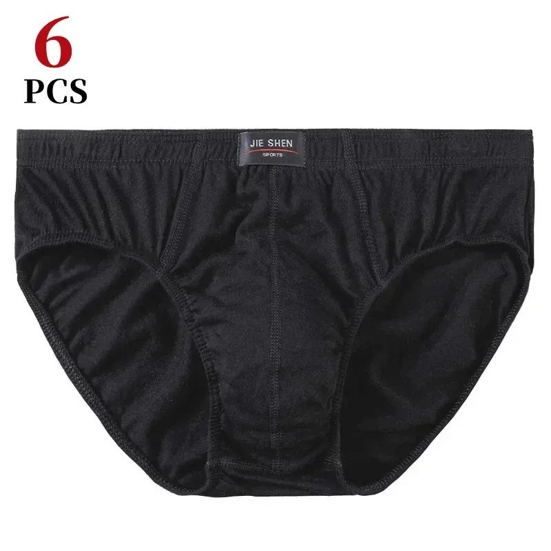 100% Cotton Men’s Briefs Breathable Middle Waist Underwear Solid Color 4PK M-5XL