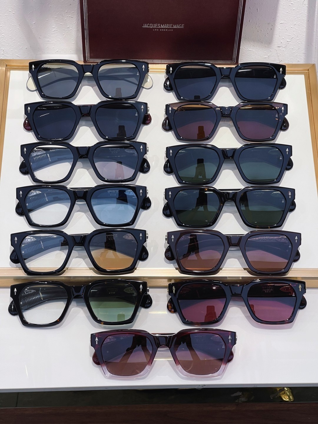 JACQUES MARIE MAGE Sterett Sunglasses Grey Lens/Ivory Frame – 52-22-146