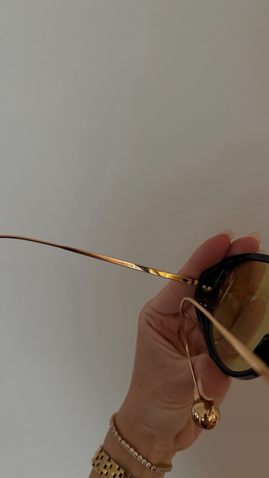 Bottega Veneta BV1273 Oversize Sunglasses Black Frame Yellow Lens USA Fast Ship