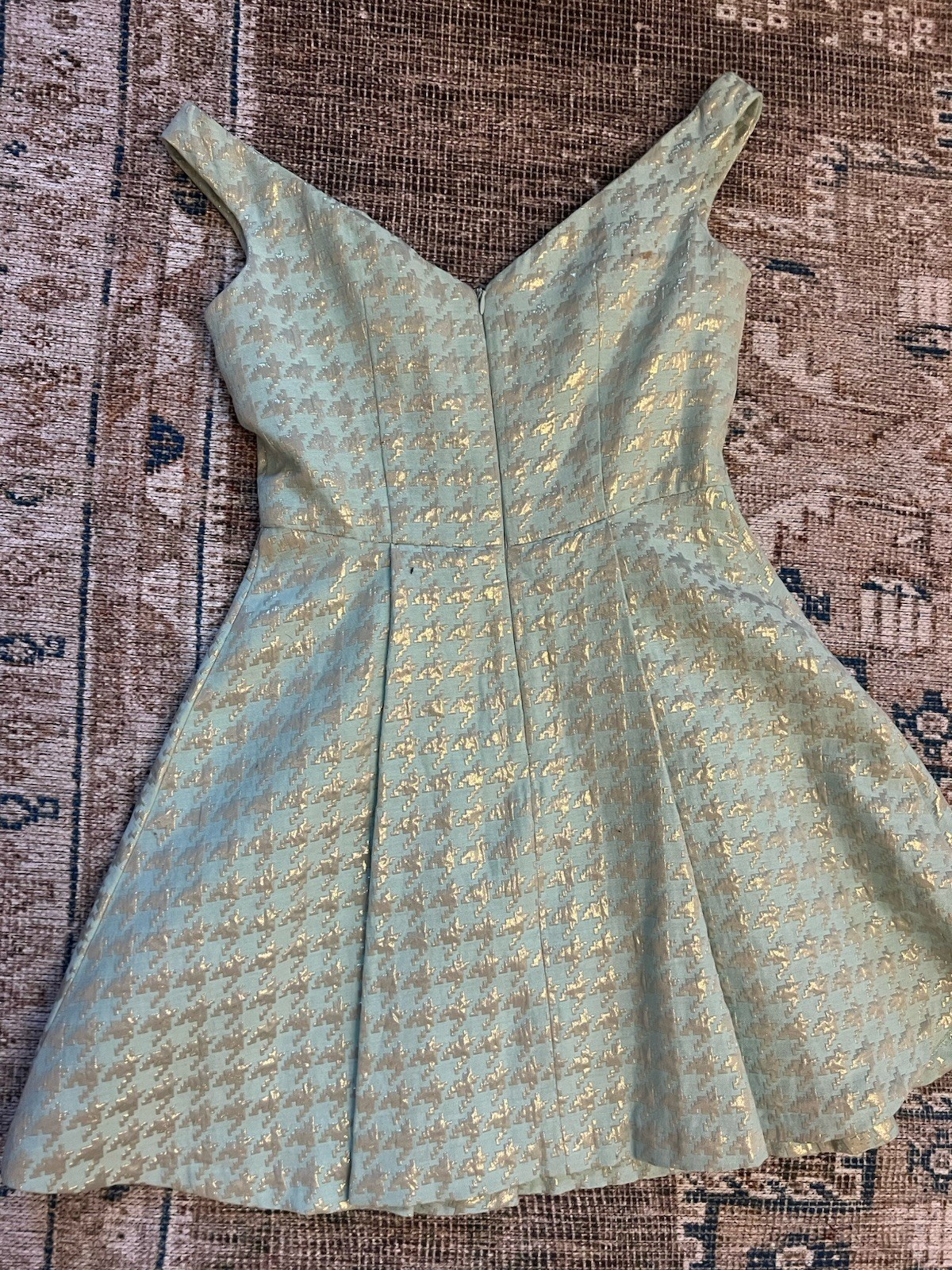 ASOS Petite Mint Green Mint and Gold Mini Dress