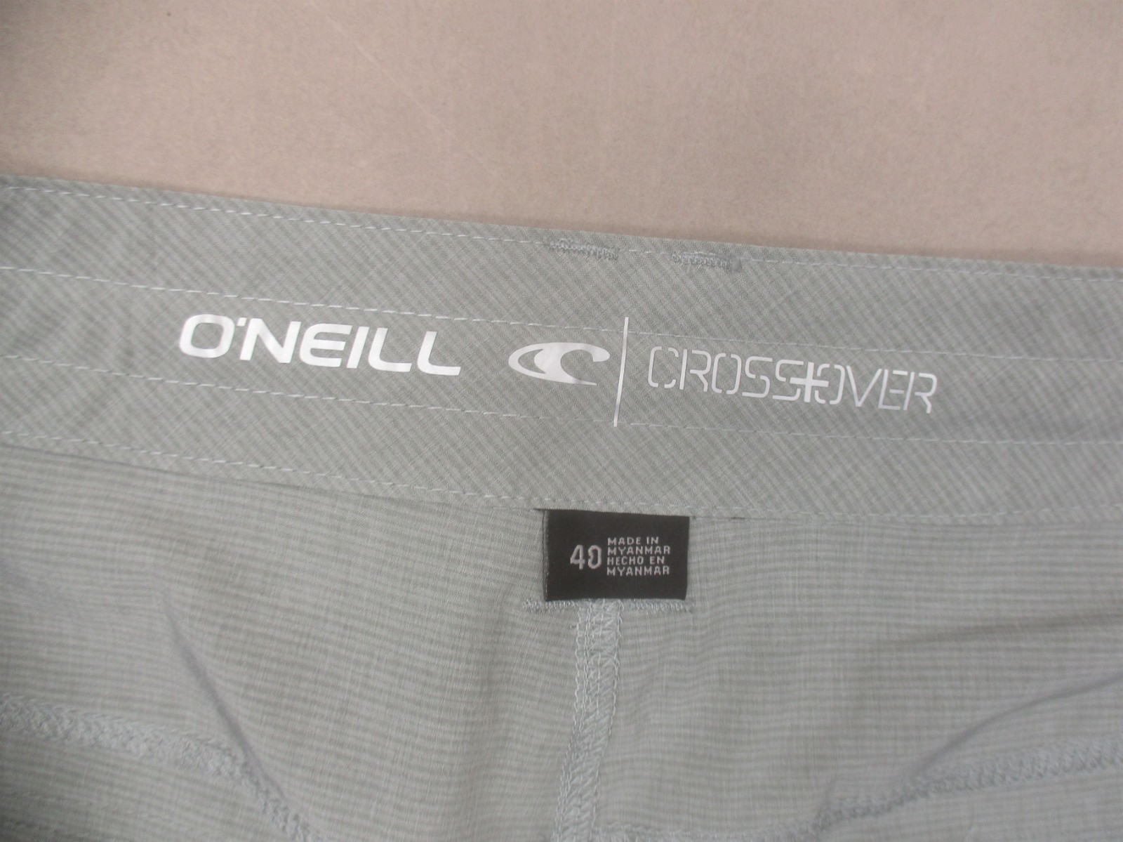 Oneill Size 40 Mens Gray Pockets Zip Button Drawstring Logo Outdoor Shorts 929