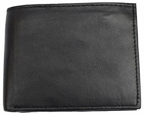RFID Blocking Men’s Leather Wallet Bifold Multi Card ID Holder