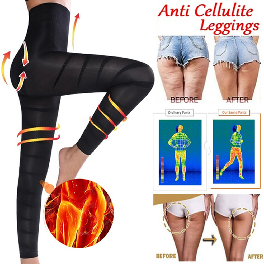 Anti Cellulite Compression Leggings Thigh Shaper High Waist Slim Pants Shapewear