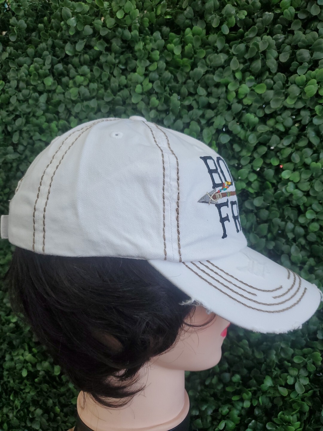 Kbethos Born Free Distressed Embroilered Arrow Hat NWT