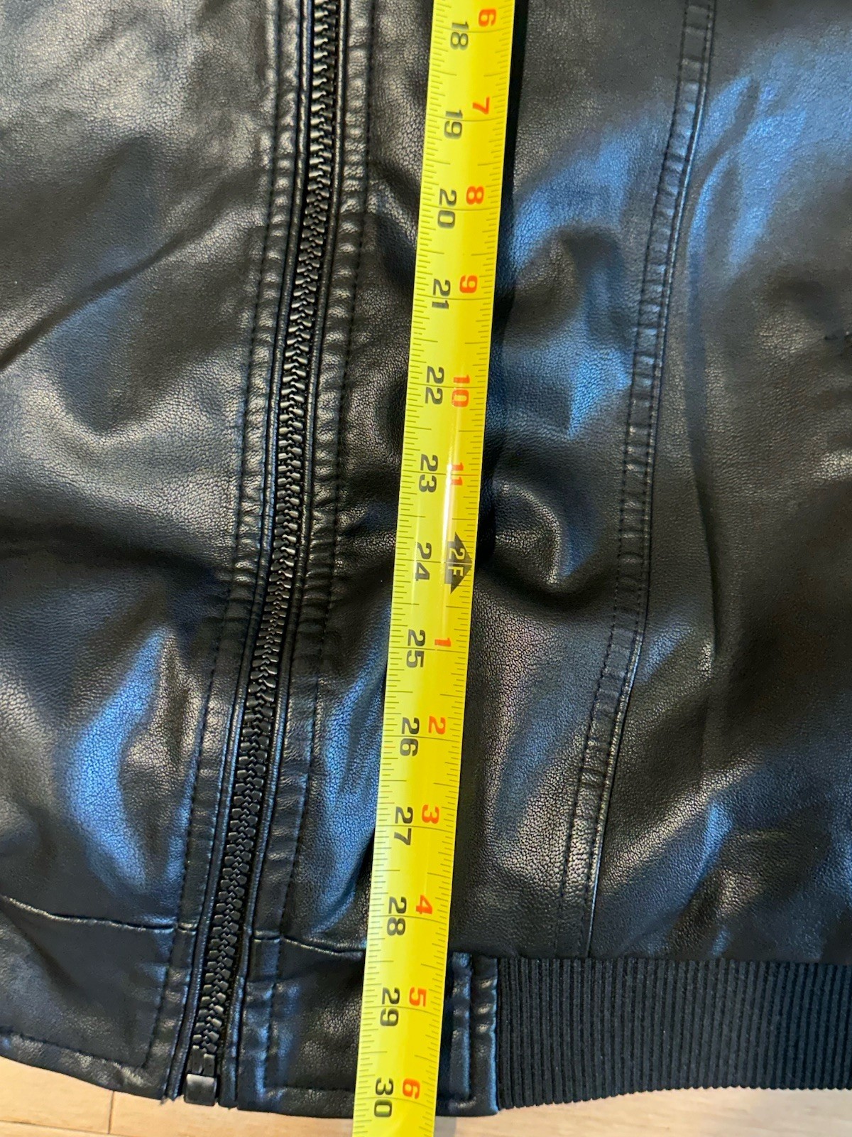 Men’s Bomber Jacket Black Faux Leather Size XL From ChorClothing Company