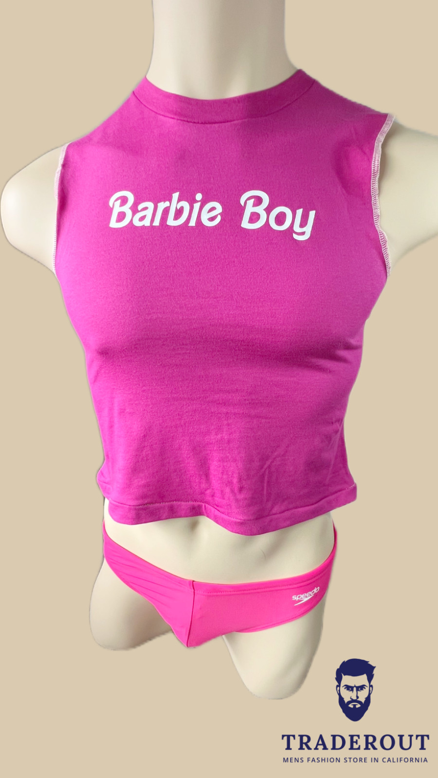 H.E.Arts Barbie Boy custom print mens berry pink cotton jersey crop top T-shirt