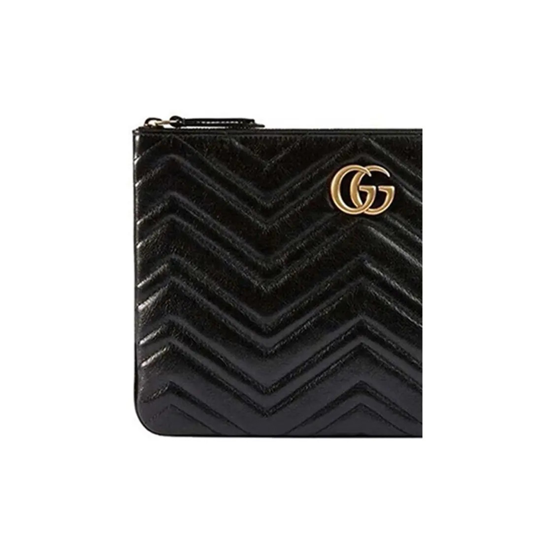 GUCCI Gucci Marmont Gold Label Logo Used Zipper Handbag Women’s 11.4×0.3×7.8 in
