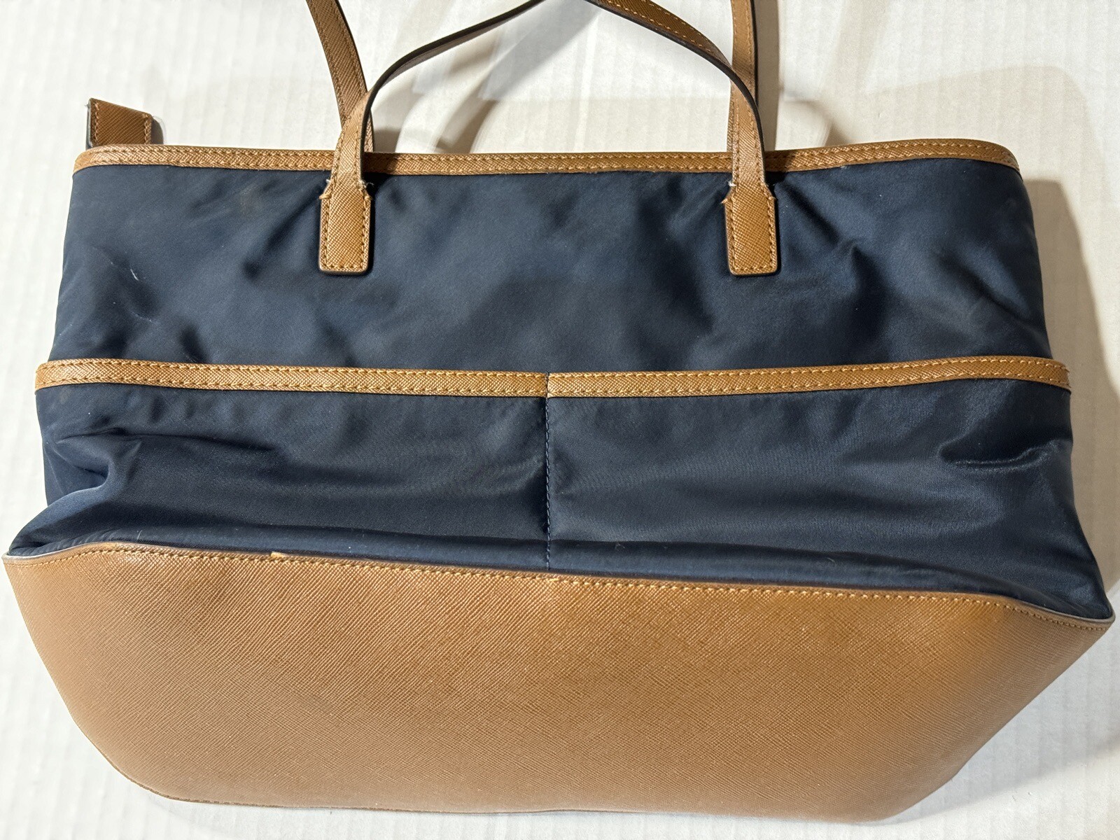 Michael Kors Purse Navy Kempton Tote Bag See Some Damage And Wear In Pictures