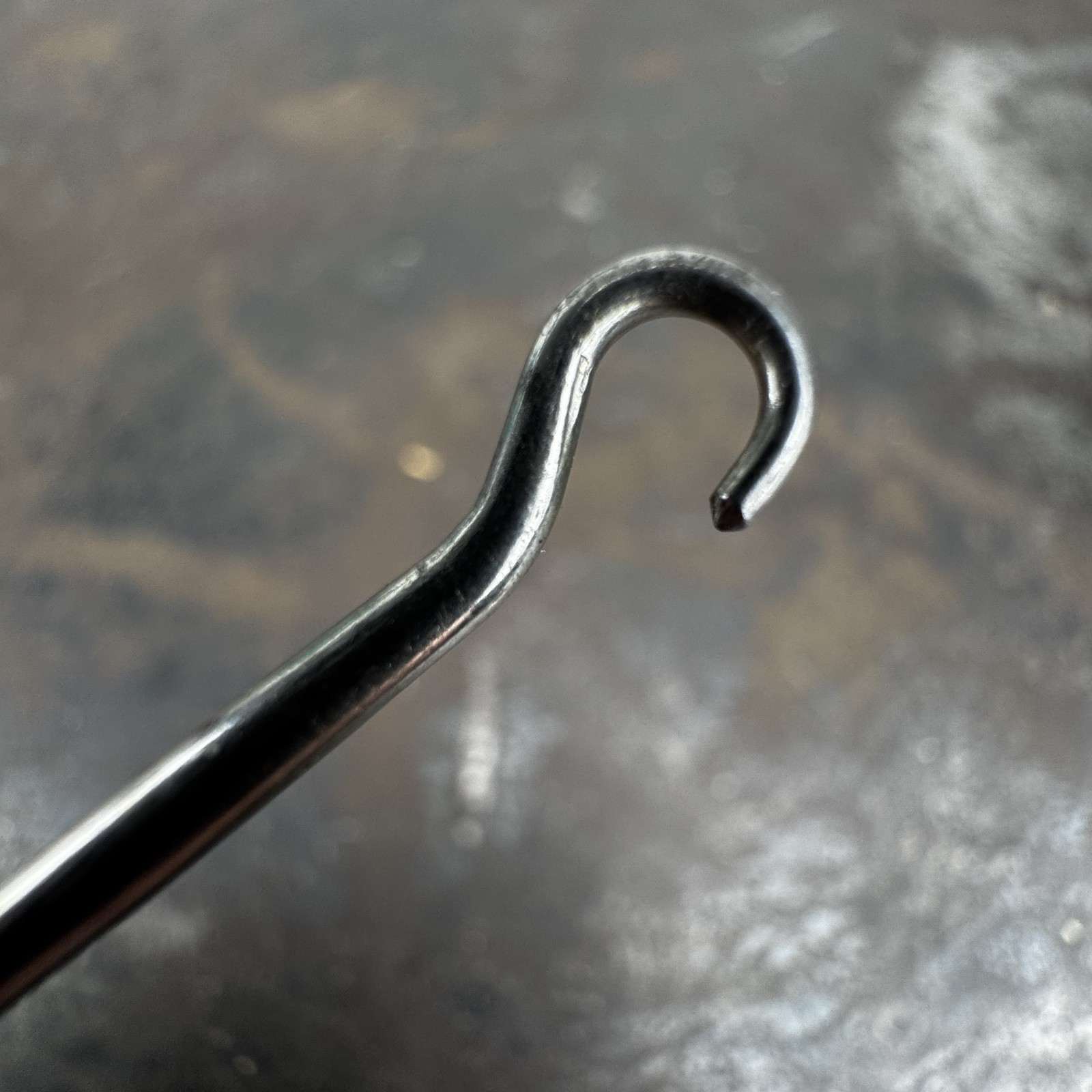 Vtg BUTTON HOOK Tool – Sterling Silver – 3.5″ Long – 4.53 Grams