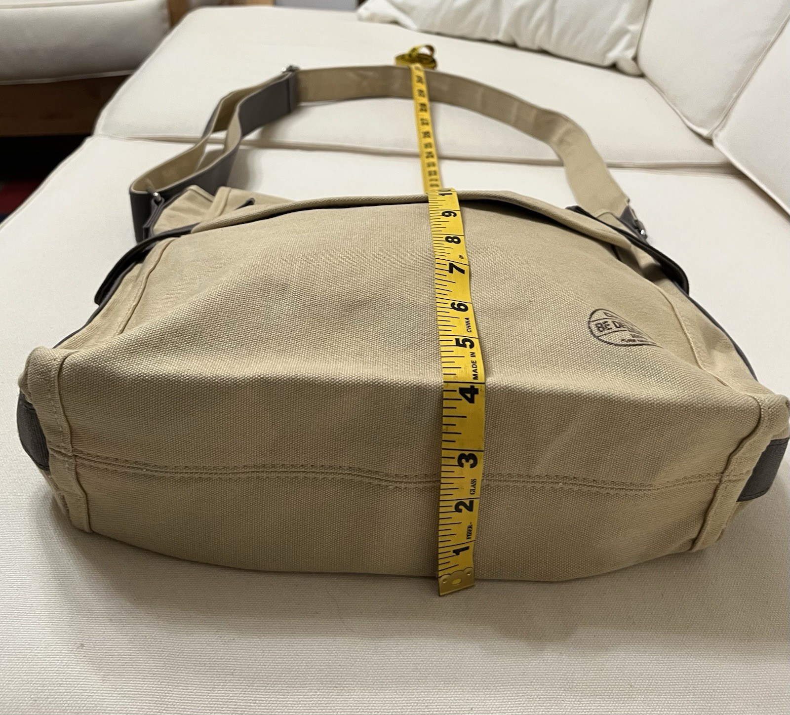 NEW DKNY Mens 100% Cotton Lined Adjustable Strap Crossbody Bag