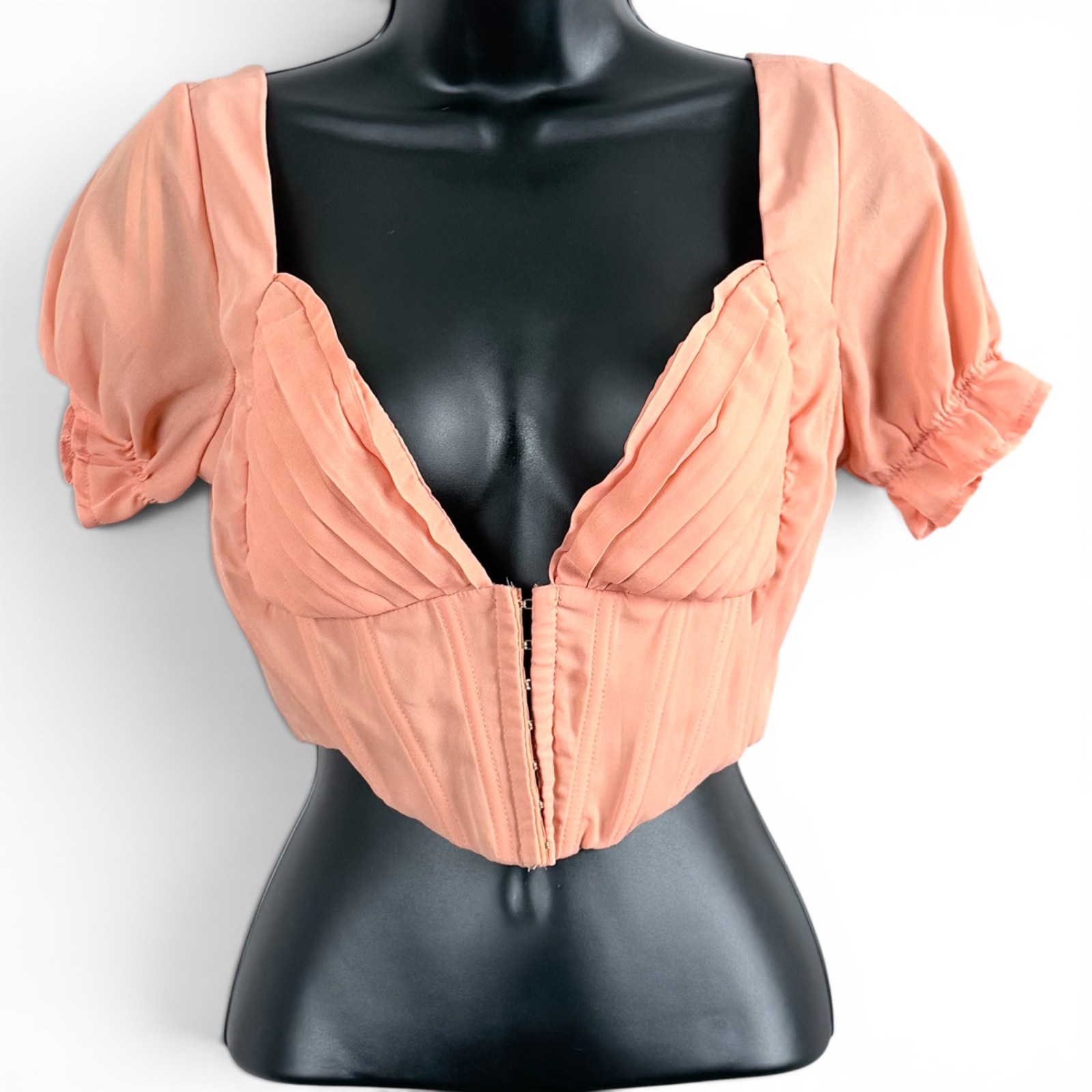 windsor corset bustier cropped y2k romantic renaissance peach women’s top s