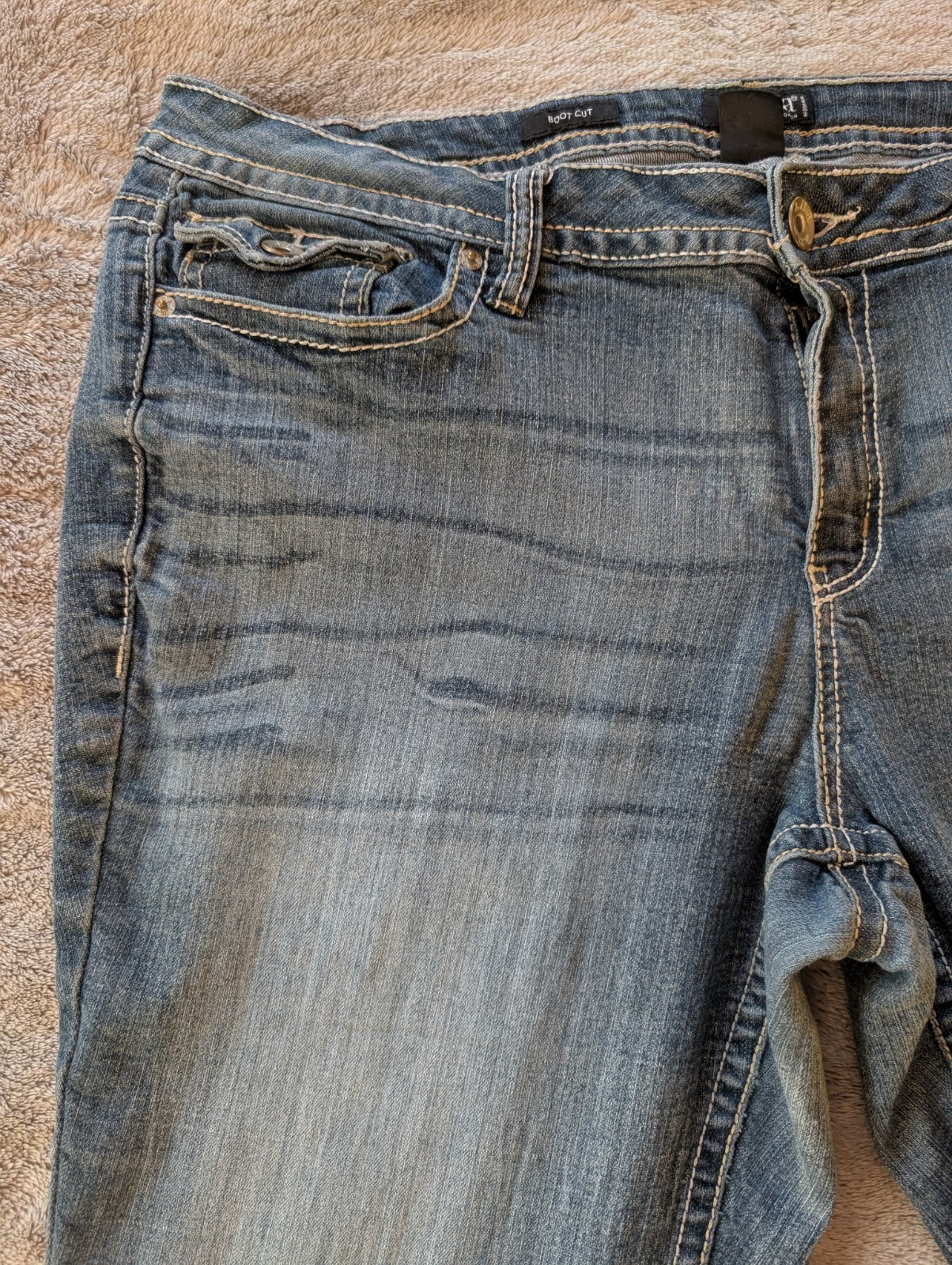 A.N.A a New Approach Jeans Women’s Size 20W Blue Boot Cut Embroidered Pockets